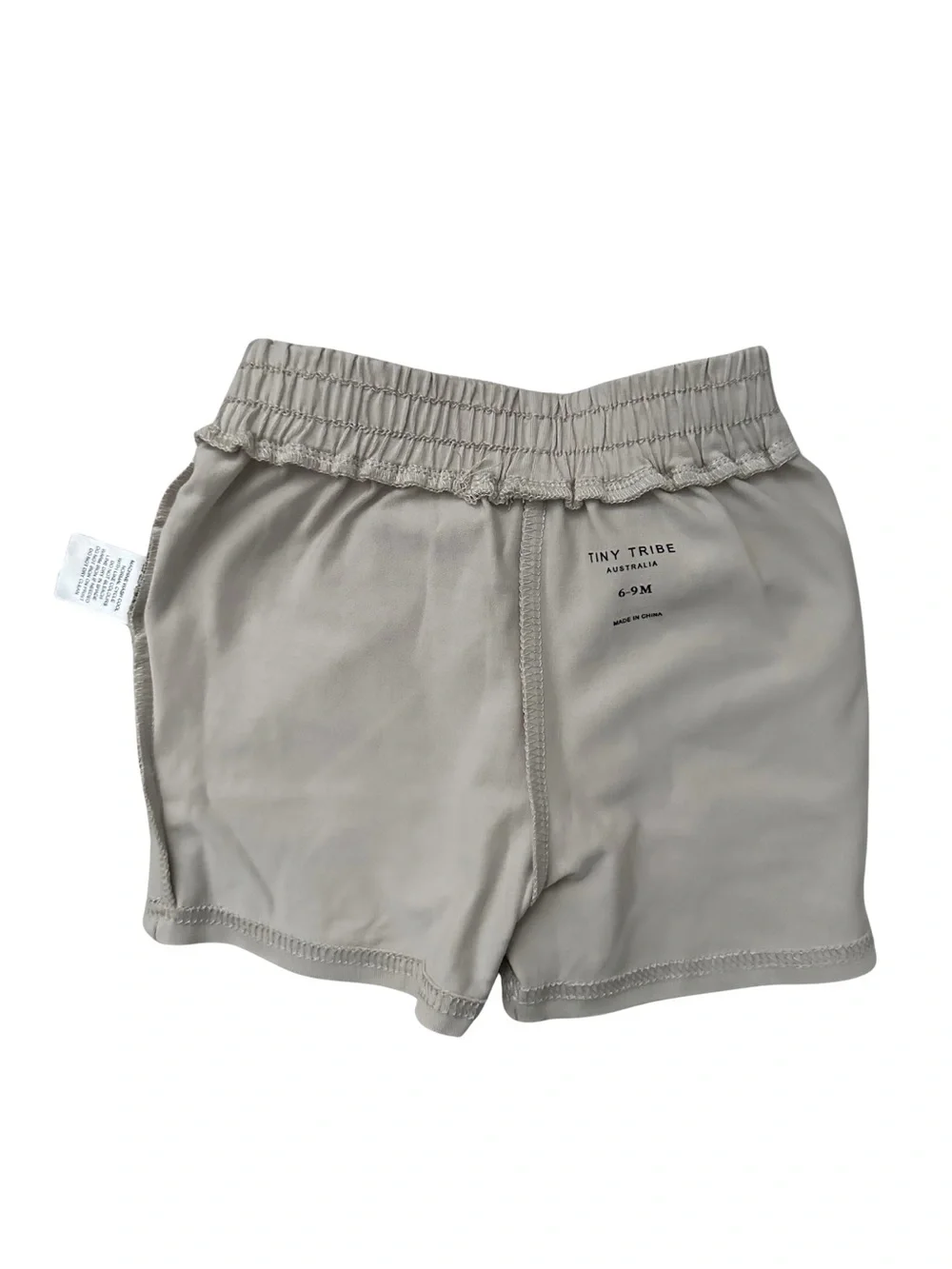 Tiny Tribe Kids' Light Gray Elastic-Waist Shorts
